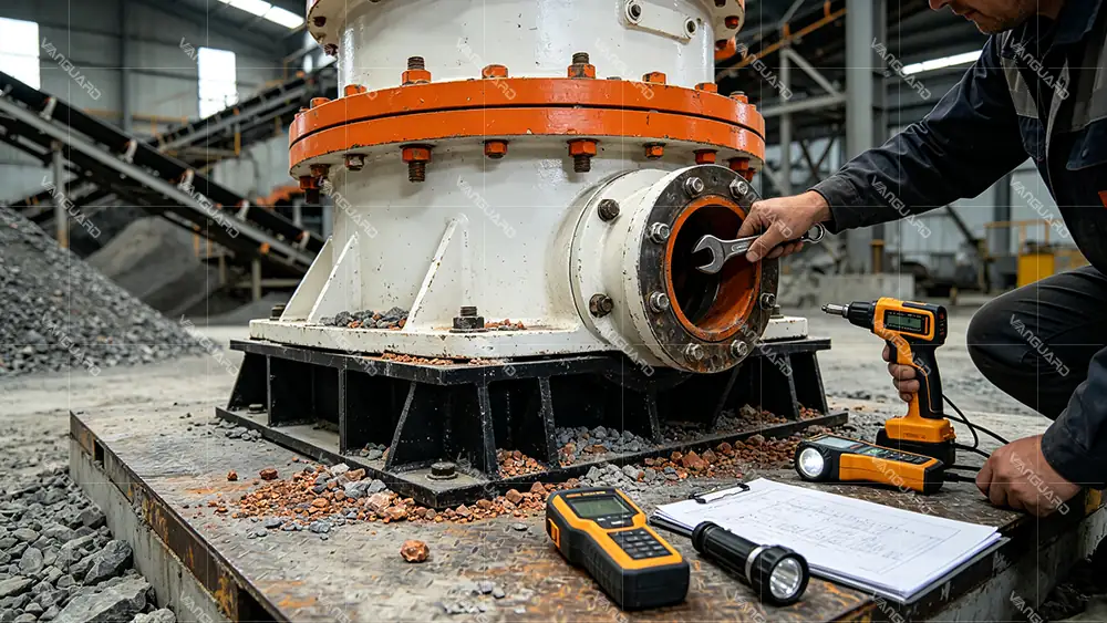 Copper crusher fault troubleshooting on site