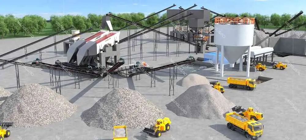 Aggregate plant multi-deck screening