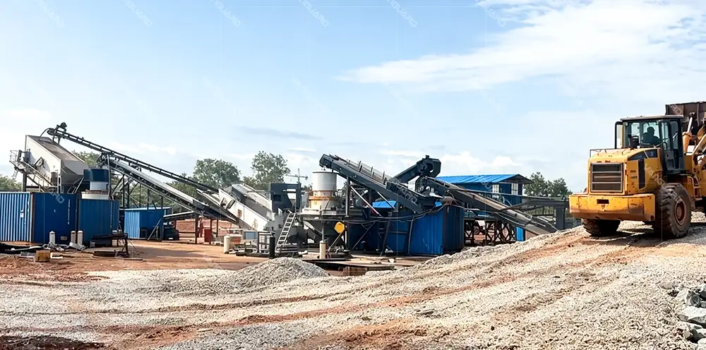 Crusher liners and screen mesh close-up
