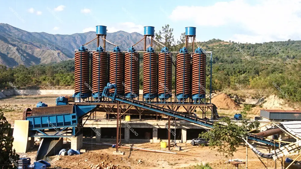 Gold gravity plant site and crushing section