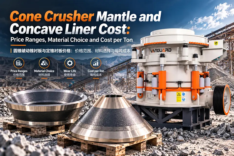 Cone Crusher Mantle and Concave Liner Cost: Price Ranges, Material Choice and Cost per Ton